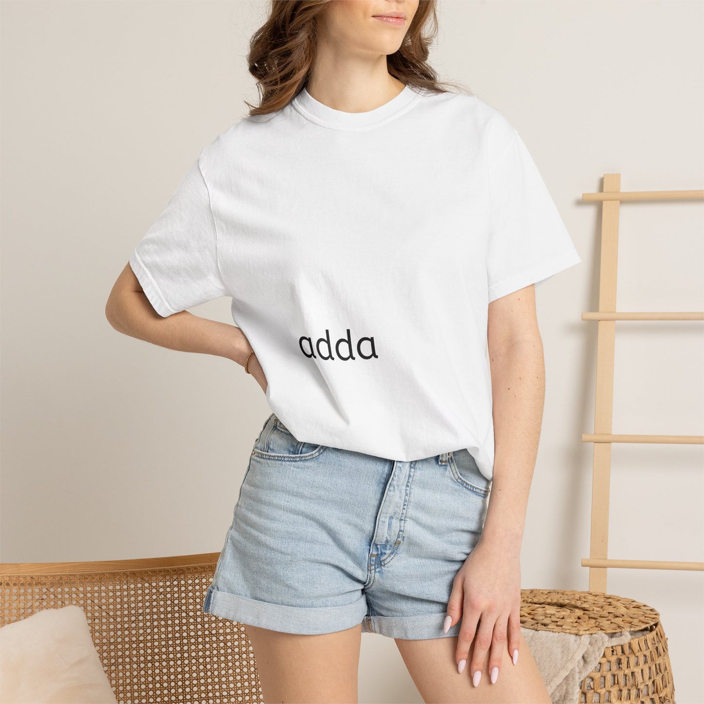 Adda Minimalist Logo T-Shirt — Simple Center Chest Graphic Tee