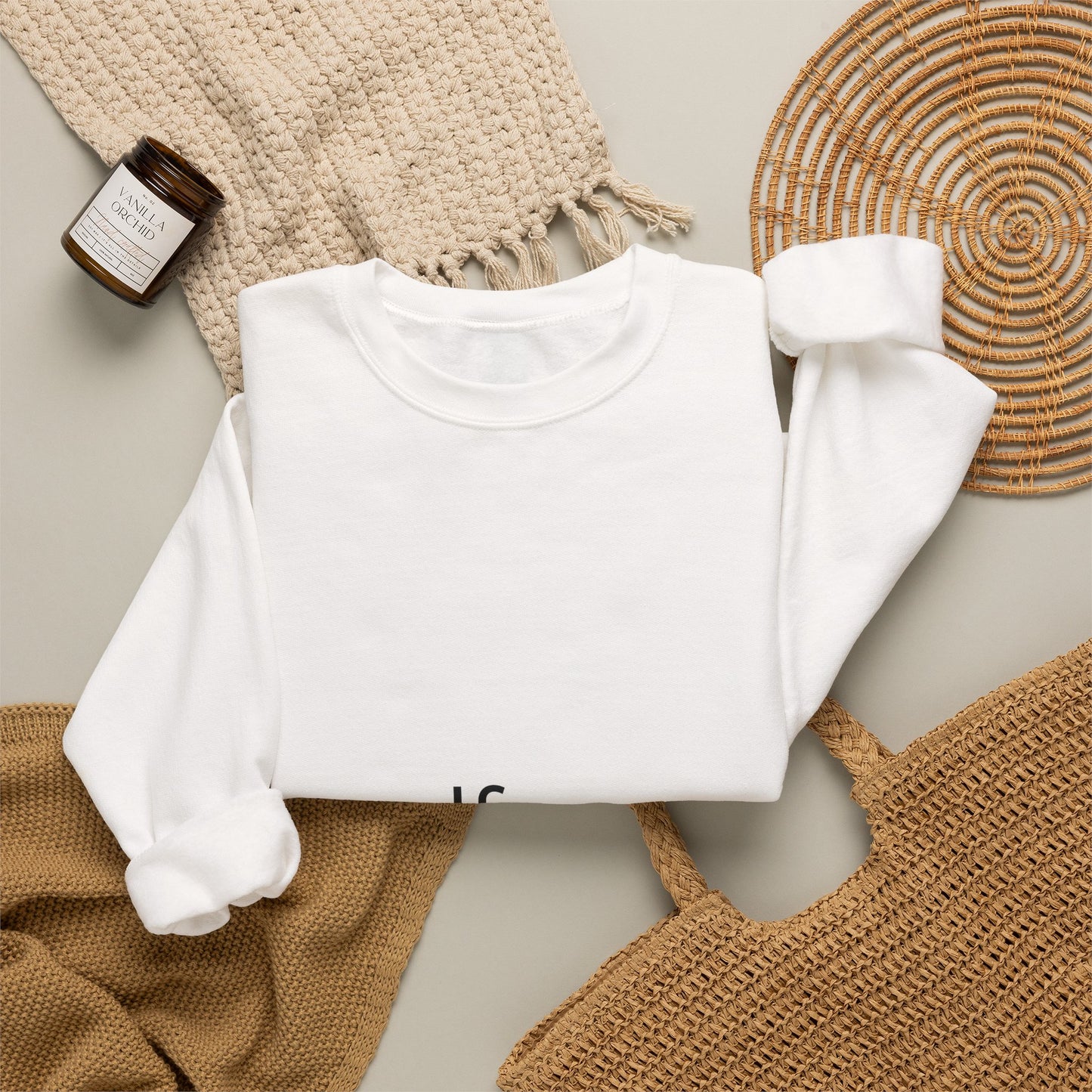 Minimal 'asdf' Crewneck Sweatshirt — Casual Unisex Pullover