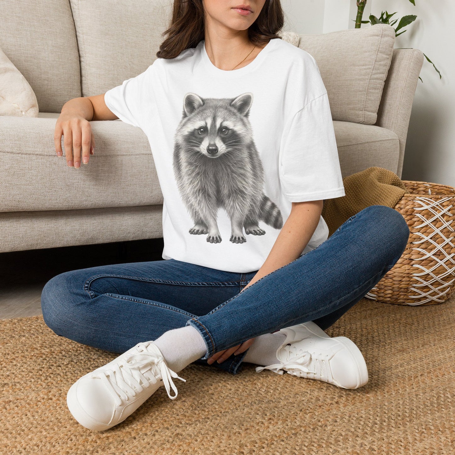 Raccoon Pencil Drawn Shirt