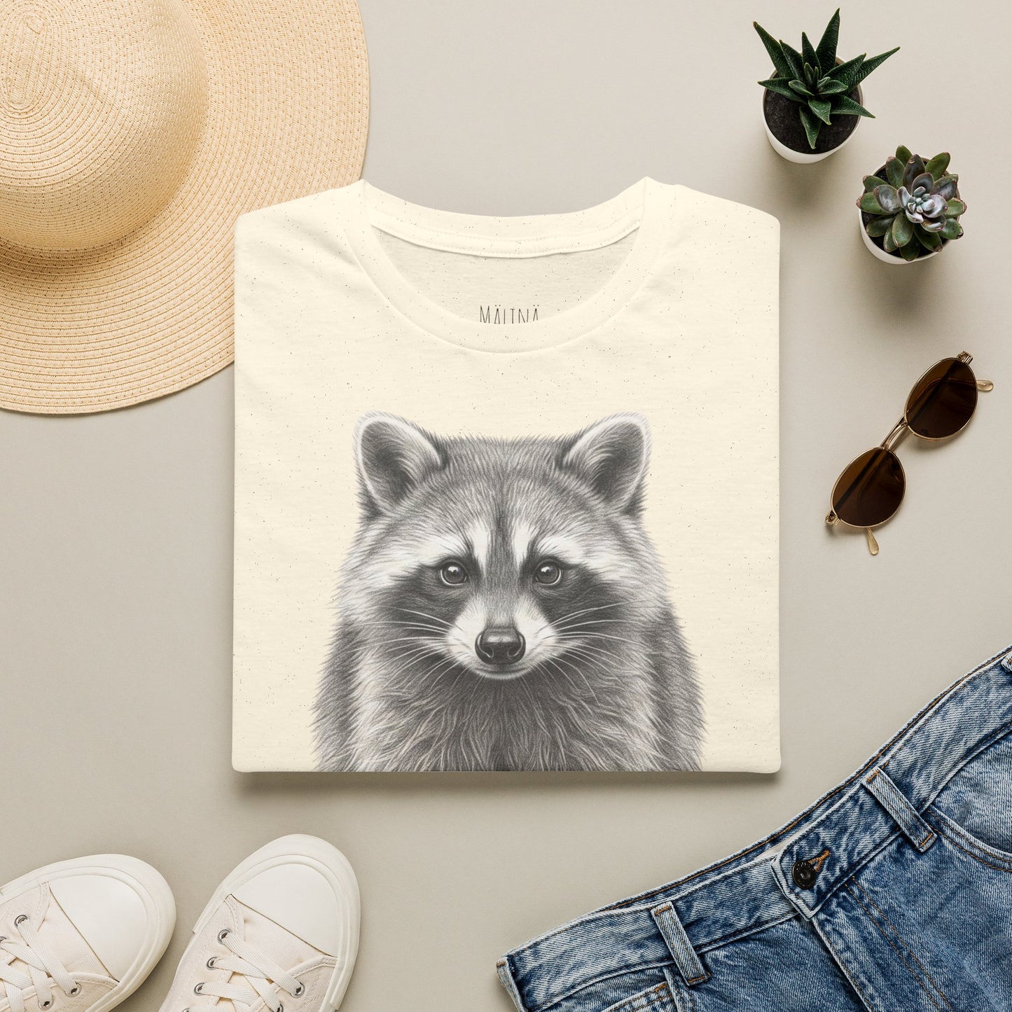 Raccoon Pencil Drawn Shirt