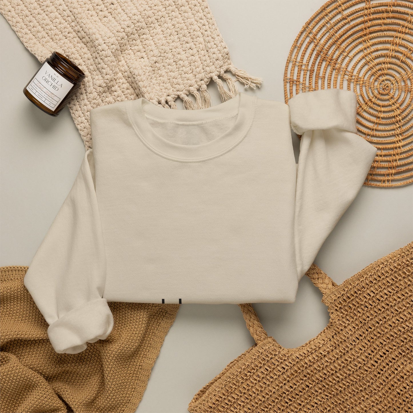 Adda Minimalist Crewneck Sweatshirt — Simple Text Logo Pullover
