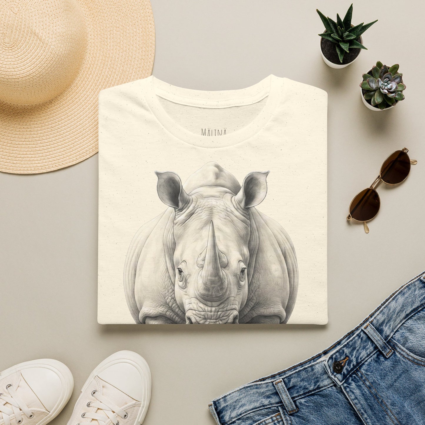 Rhino Pencil Drawn Shirt