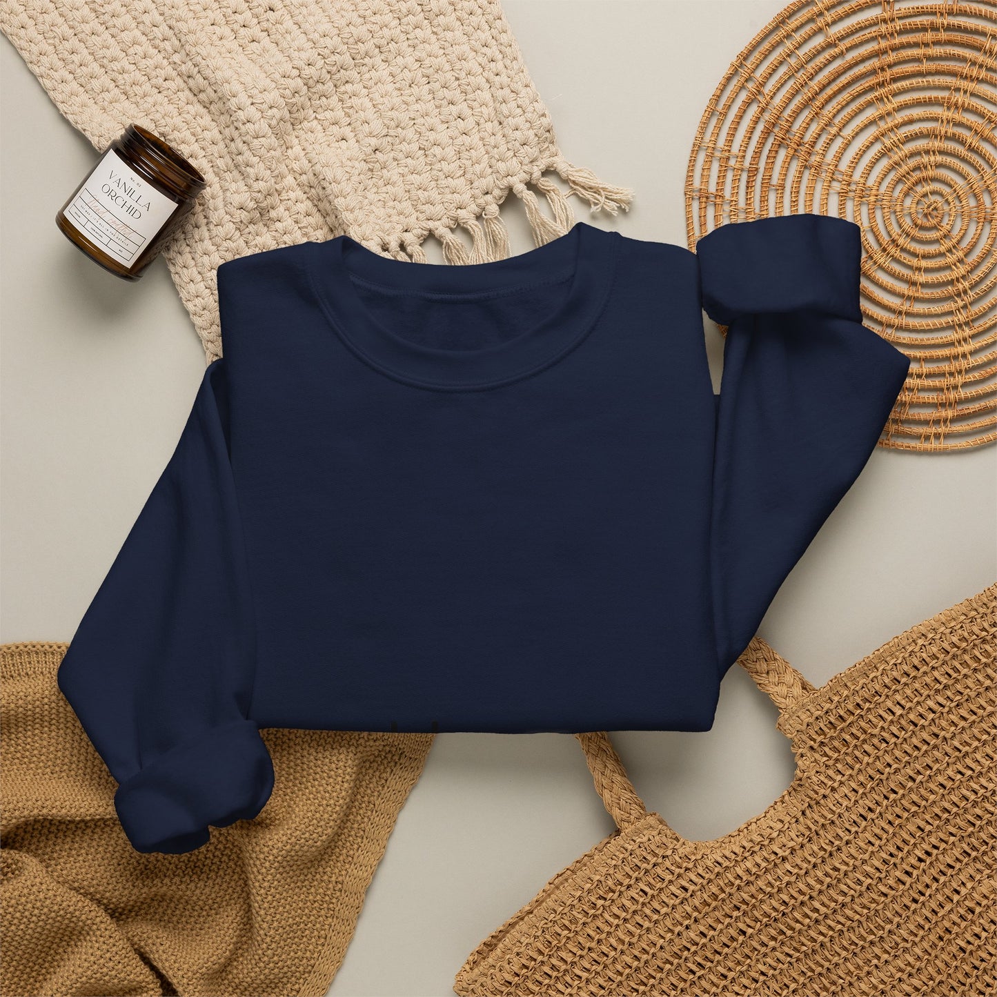 Adda Minimalist Crewneck Sweatshirt — Simple Text Logo Pullover
