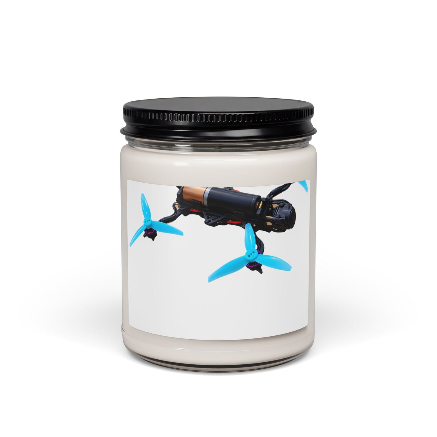 Blue Propeller Drone Candle | Scented Soy Candle 9oz