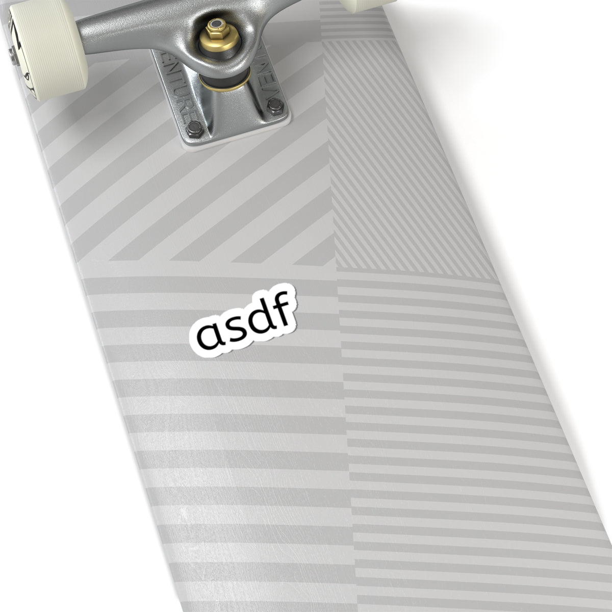 asdf Kiss-Cut Sticker — Minimal Black Text Laptop Decal