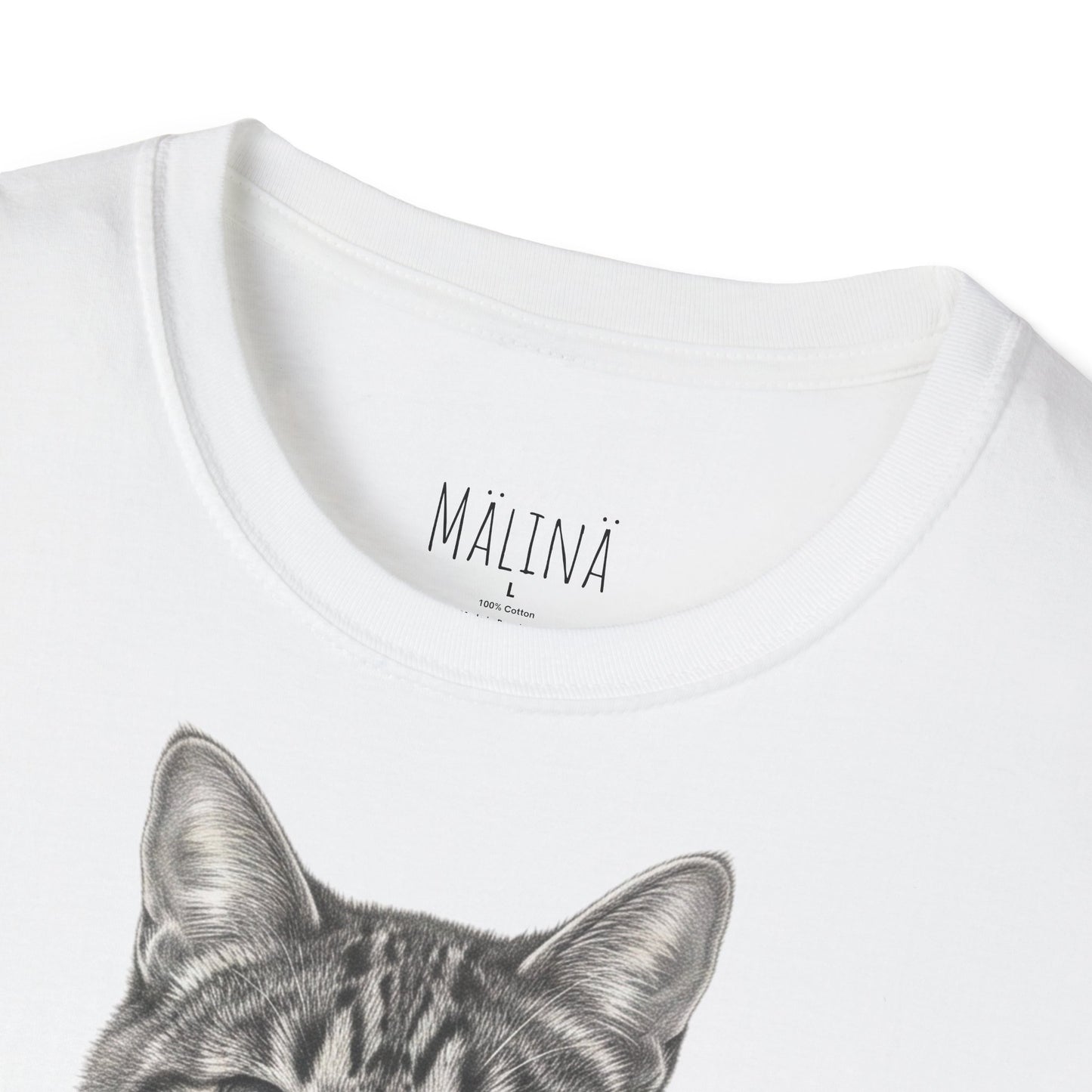 Tabby Cat Pencil Drawn Shirt