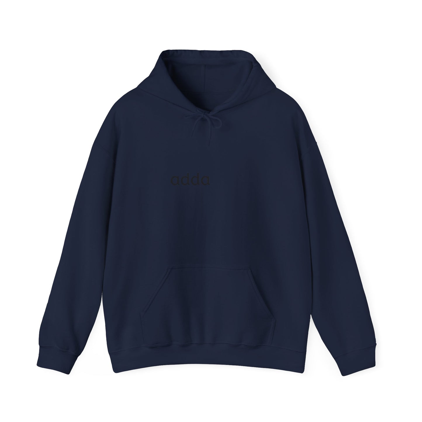Minimalist "adda" Hoodie – Simple Monogram White Pullover