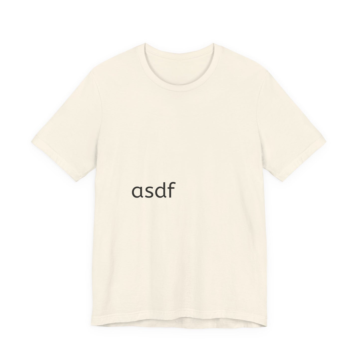 Minimal 'asdf' Tee — Simple Typography White T-Shirt
