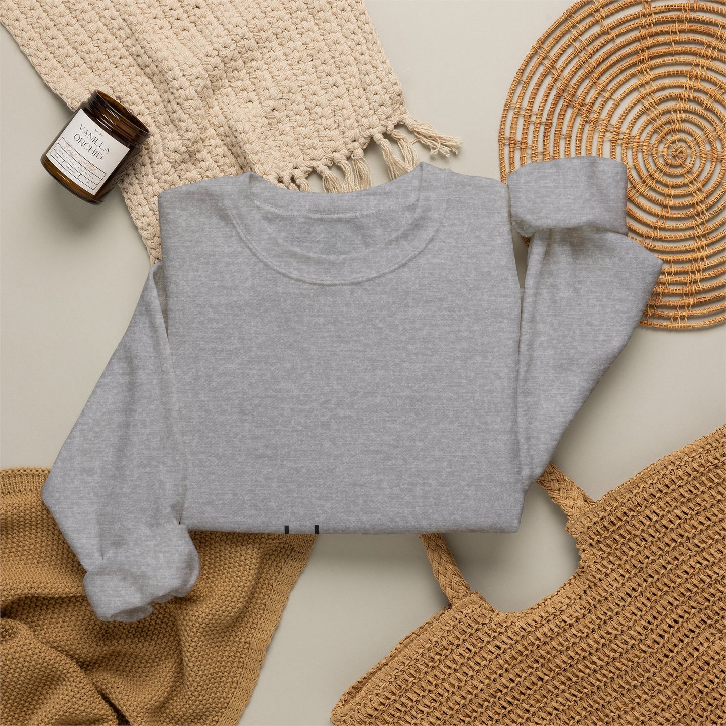 Adda Minimalist Crewneck Sweatshirt — Simple Text Logo Pullover