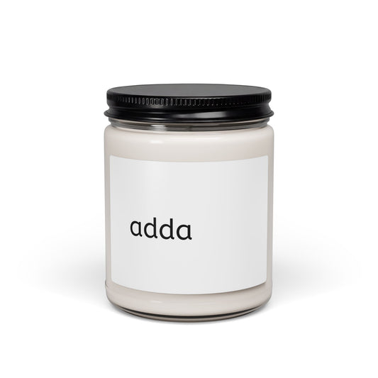 Adda Scented Soy Candle — 9oz Minimalist Jar Candle, Clean Home Fragrance