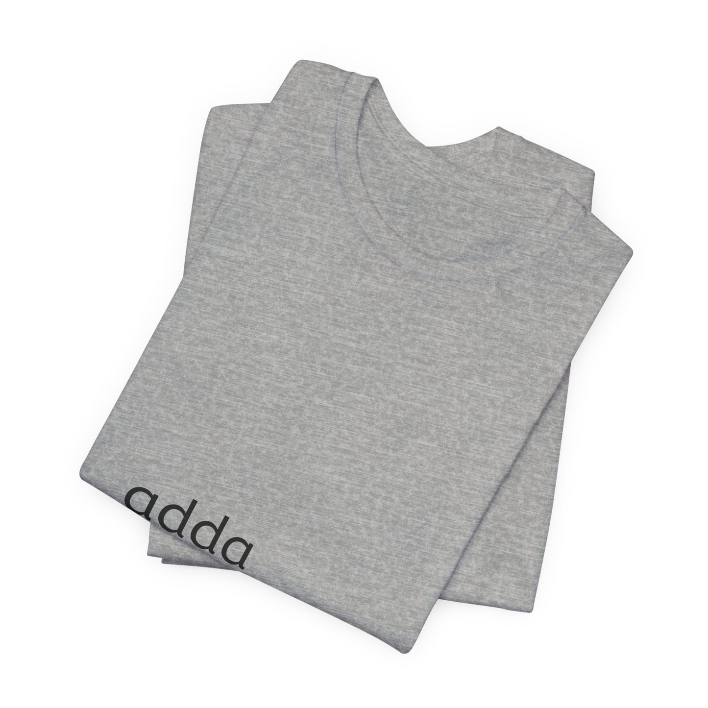 Adda Minimalist Tee — Small Center Chest Text T-Shirt