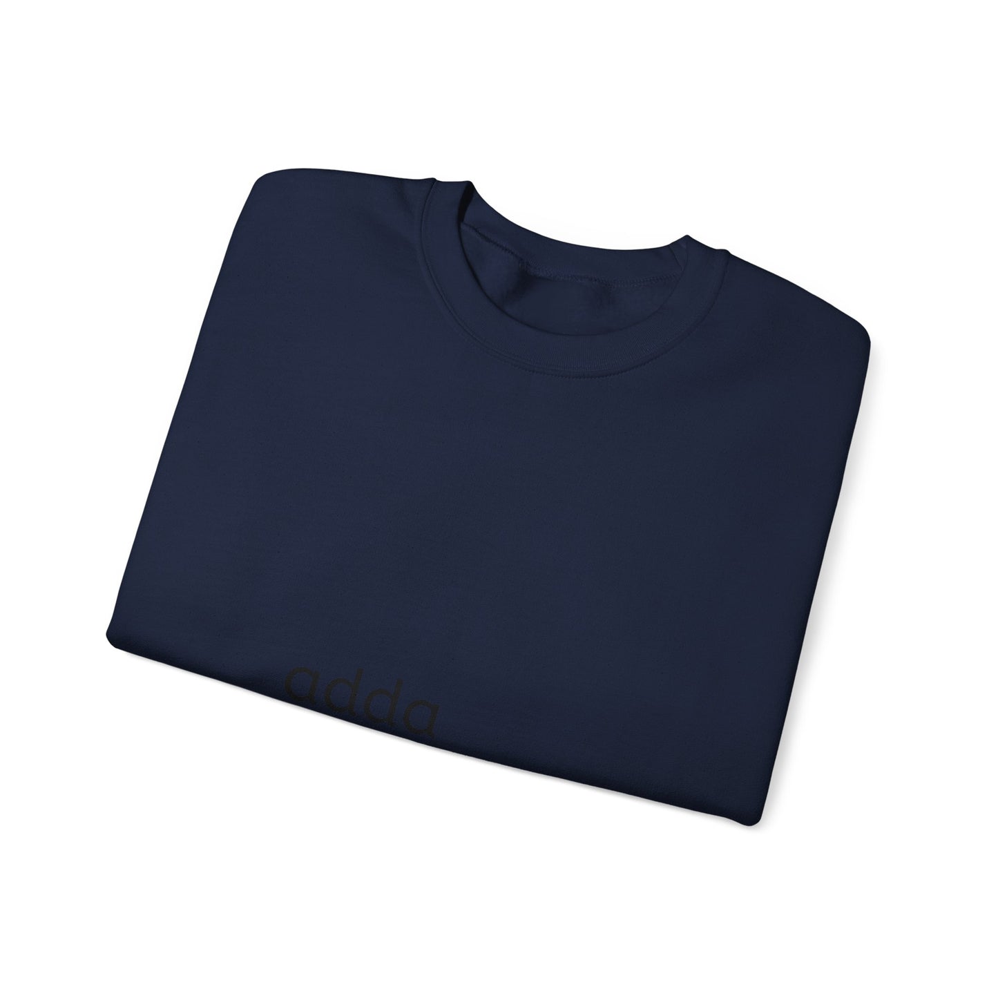 Adda Minimalist Crewneck Sweatshirt — Simple Text Logo Pullover