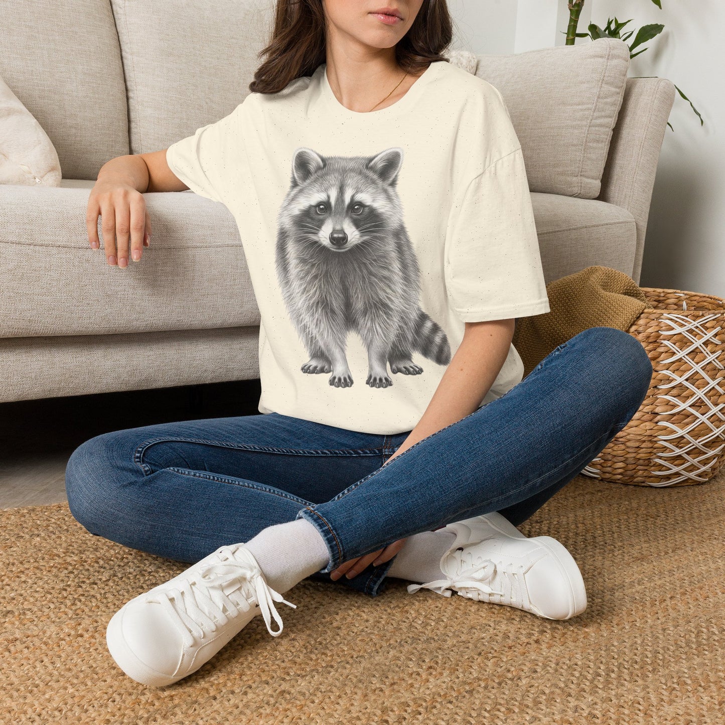 Raccoon Pencil Drawn Shirt