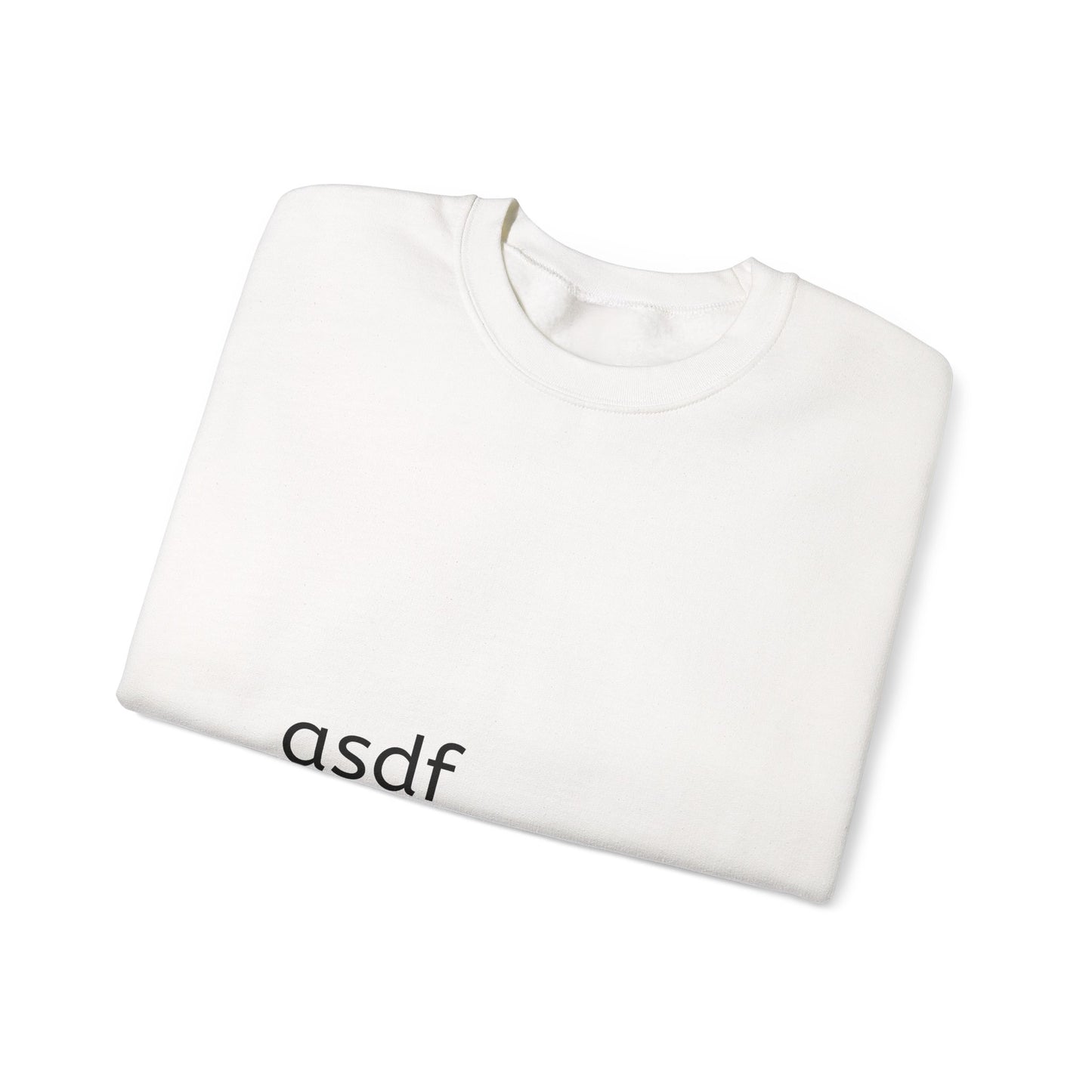 Minimal 'asdf' Crewneck Sweatshirt — Casual Unisex Pullover