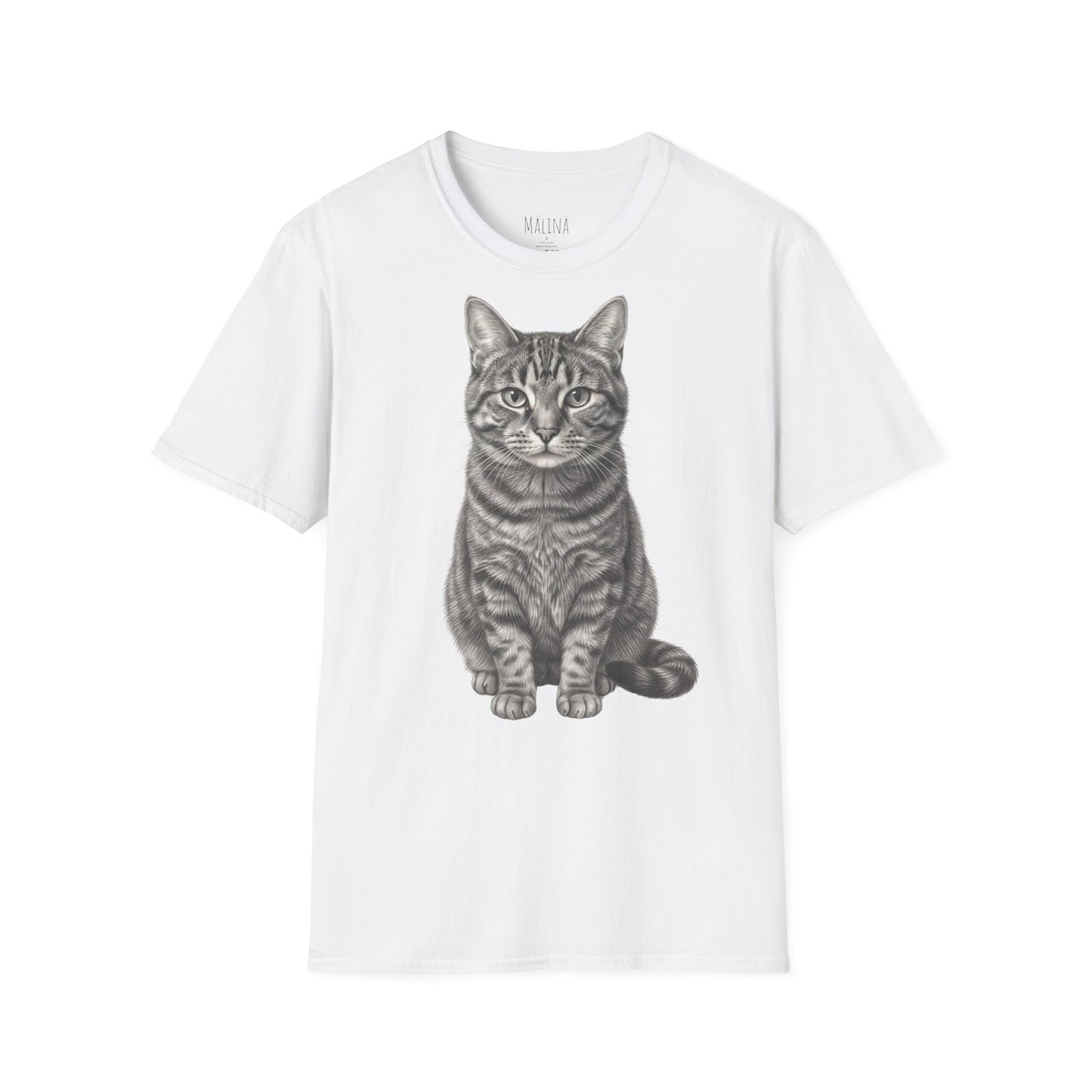 Tabby Cat Pencil Drawn Shirt