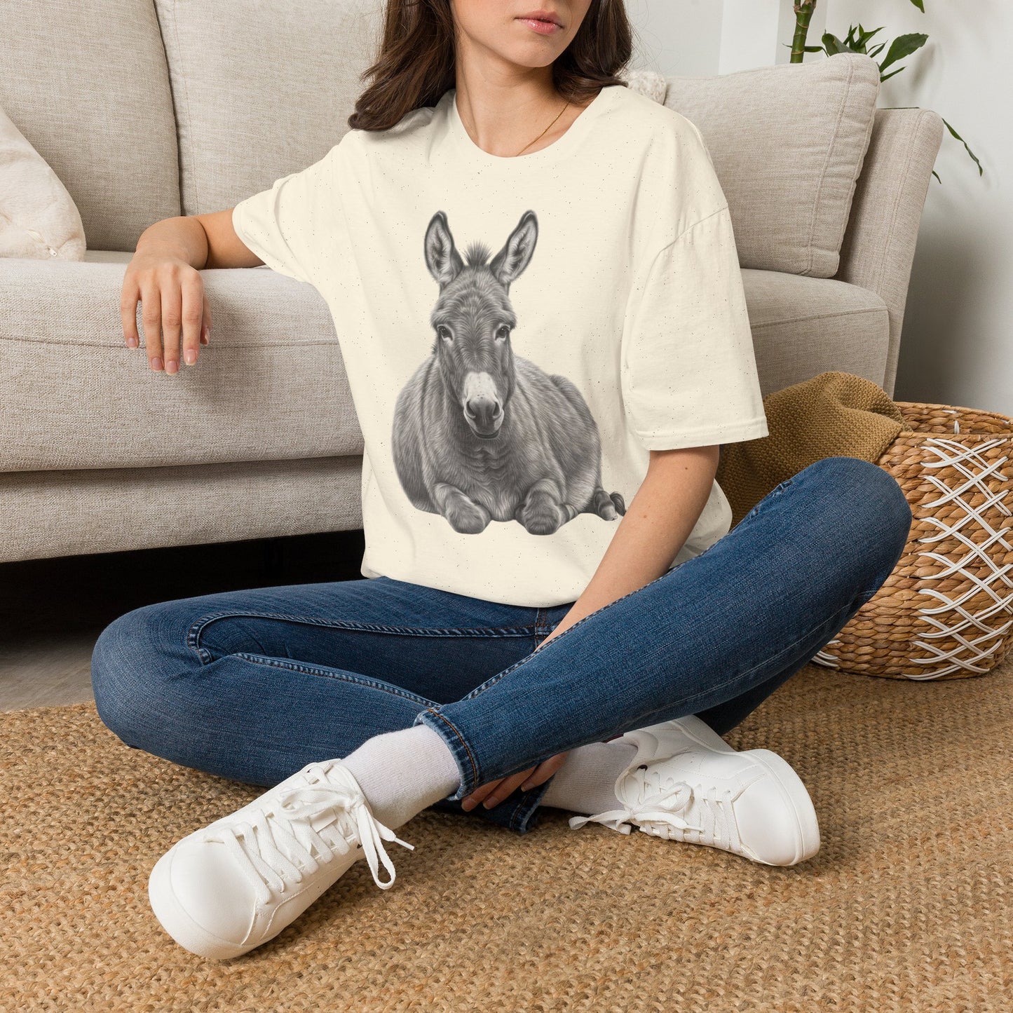 Resting Donkey Pencil Drawn Shirt