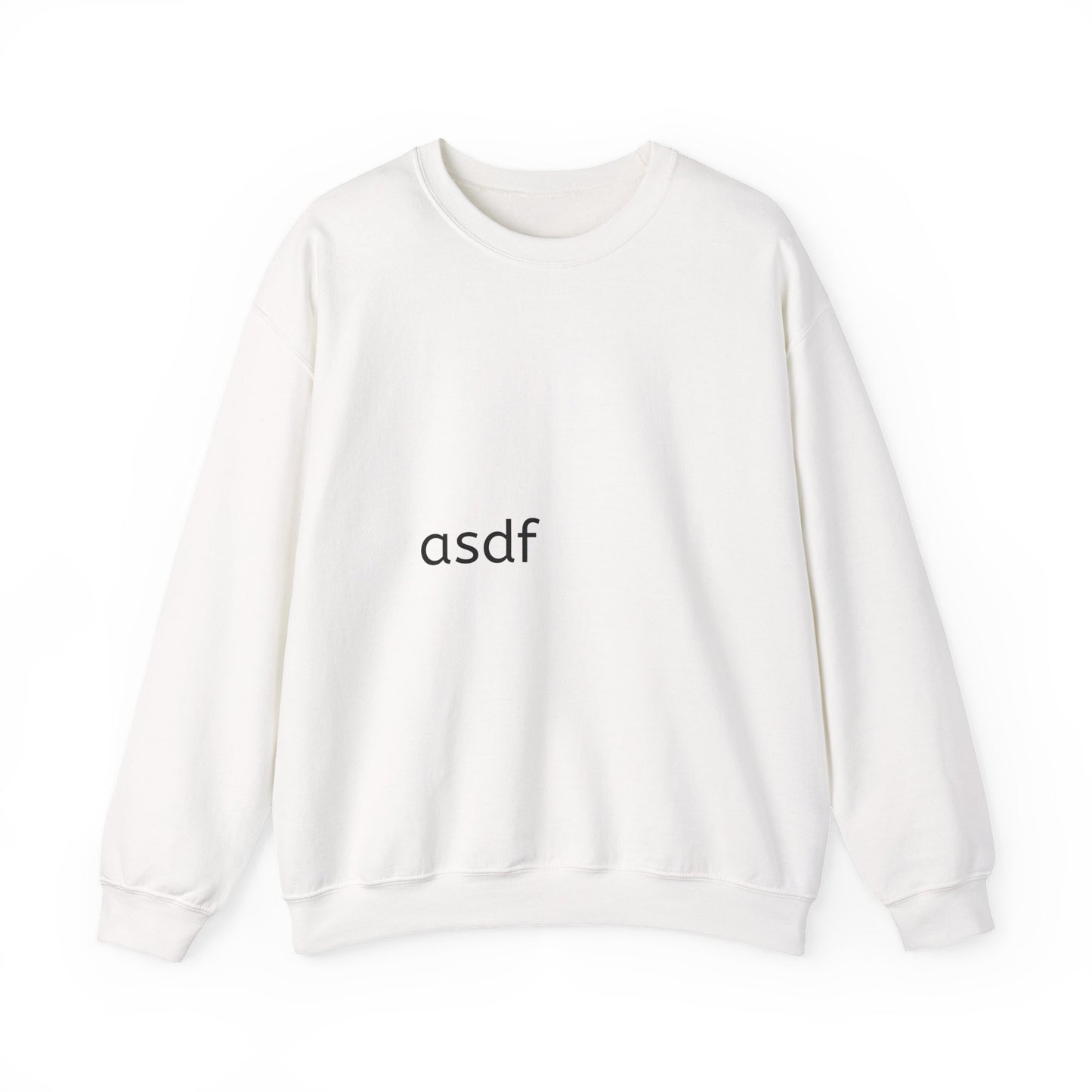 Minimal 'asdf' Crewneck Sweatshirt — Casual Unisex Pullover