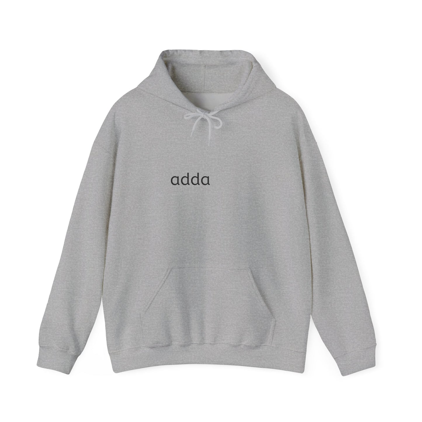 Minimalist "adda" Hoodie – Simple Monogram White Pullover