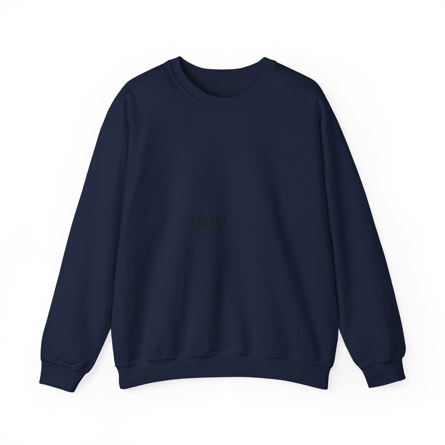 Adda Minimalist Crewneck Sweatshirt — Simple Text Logo Pullover