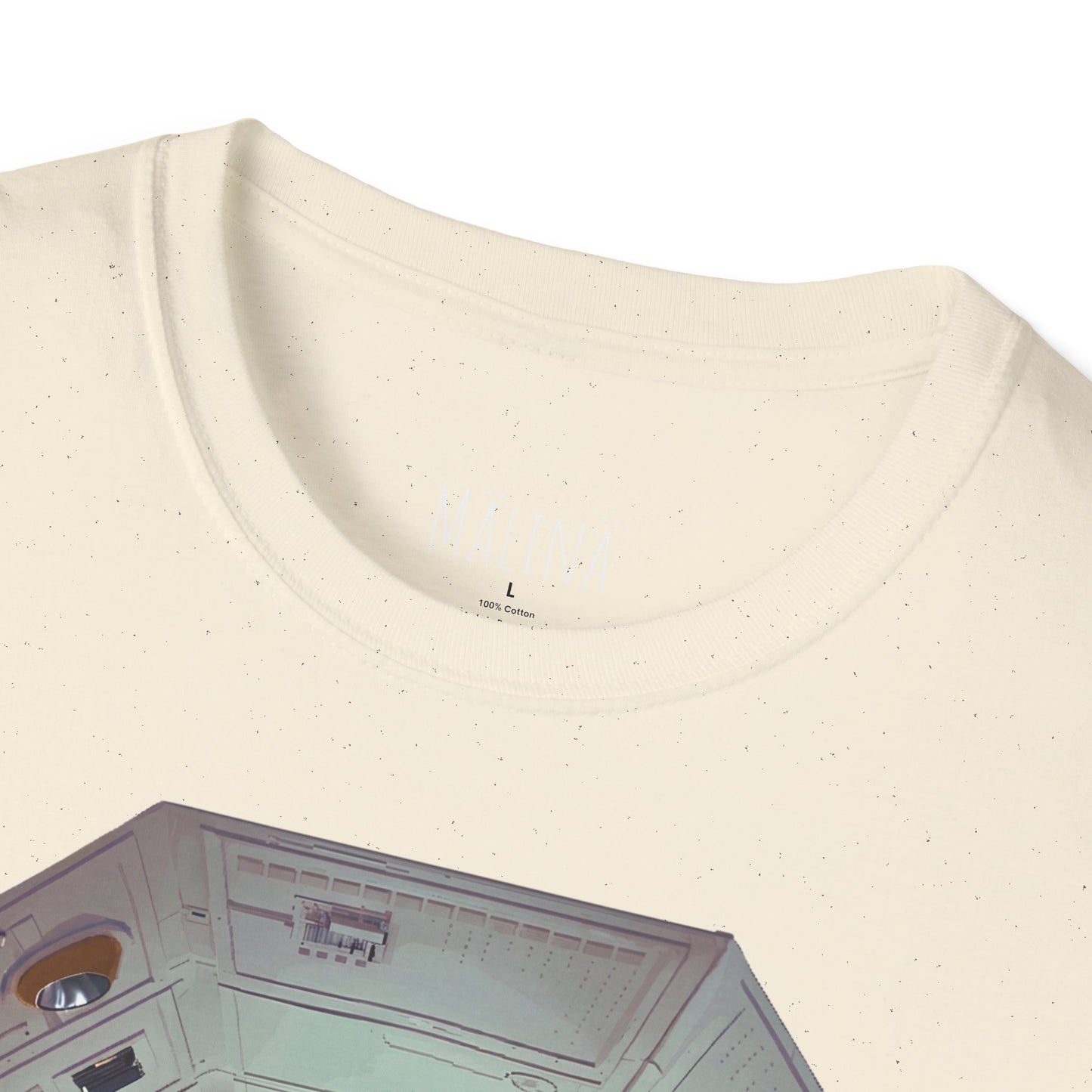 Astronaut in Space Capsule T-Shirt | Retro Space Station Interior