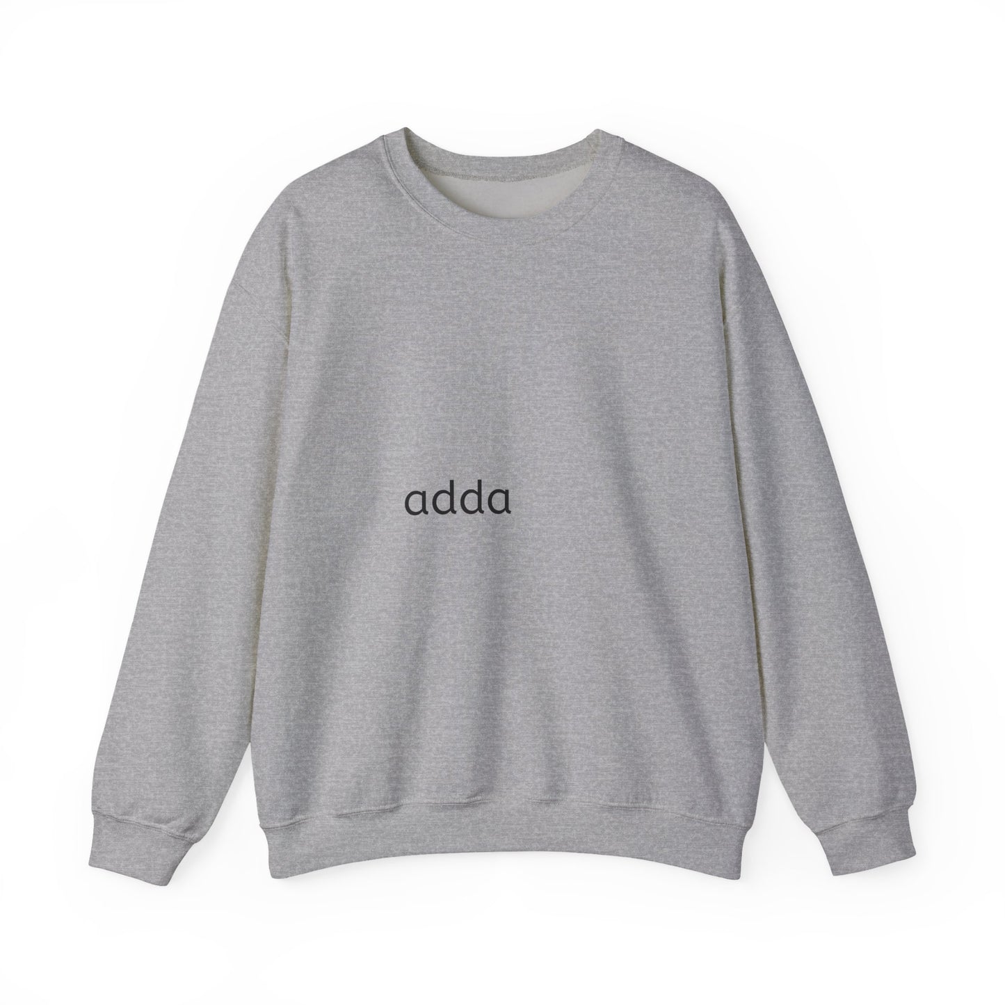 Adda Minimalist Crewneck Sweatshirt — Simple Text Logo Pullover