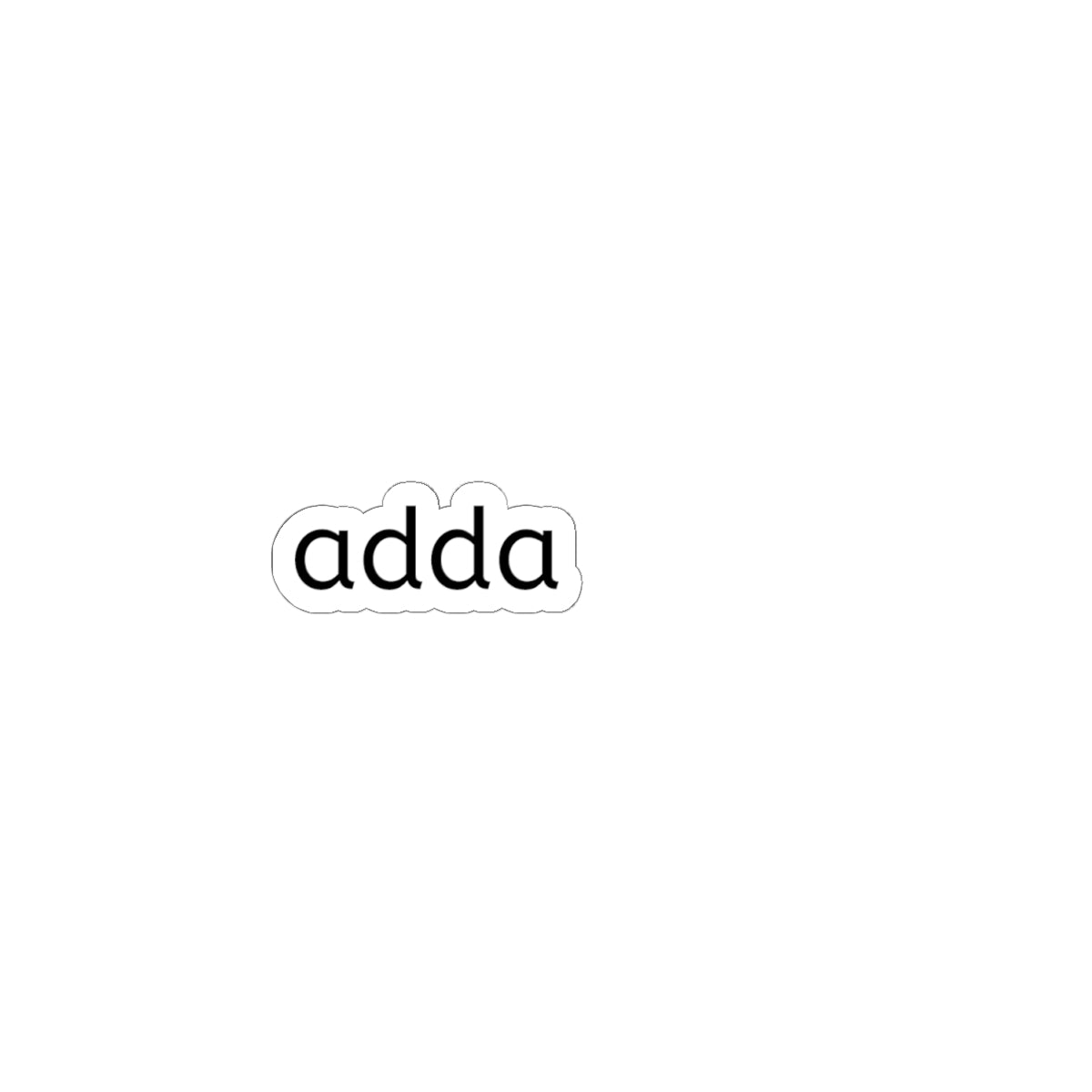 adda Minimalist Kiss-Cut Sticker — Cute Small Laptop Decal