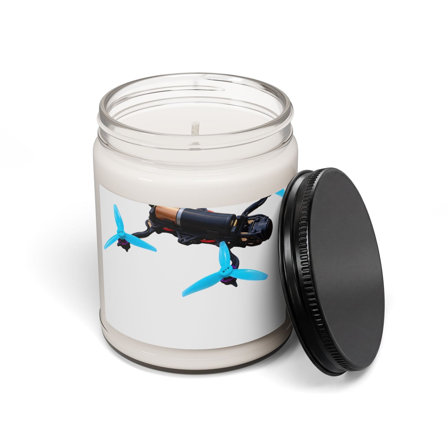 Blue Propeller Drone Candle | Scented Soy Candle 9oz