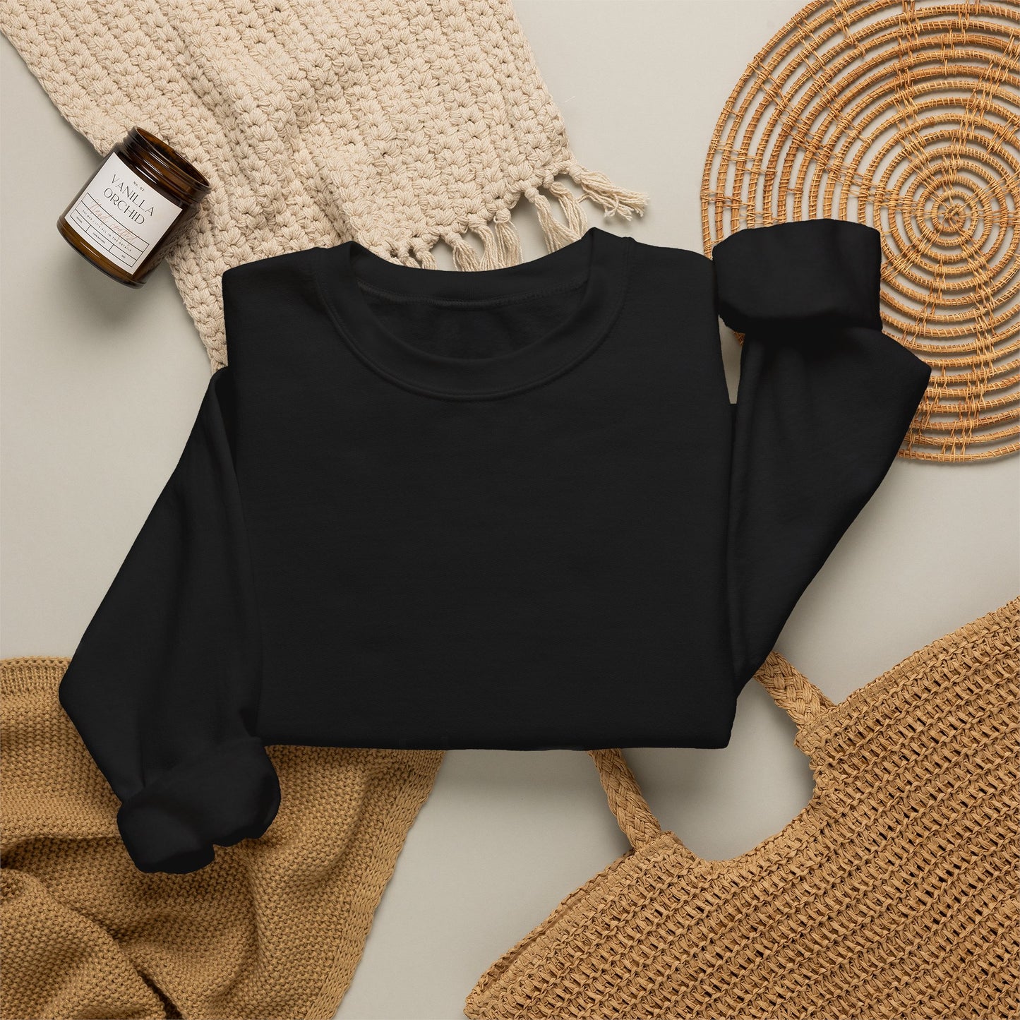 Adda Minimalist Crewneck Sweatshirt — Simple Text Logo Pullover