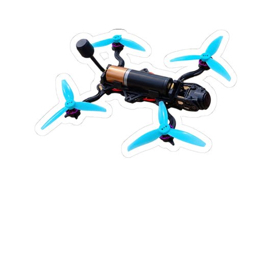 Blue Propeller Racing Drone Sticker | Kiss-Cut Sticker