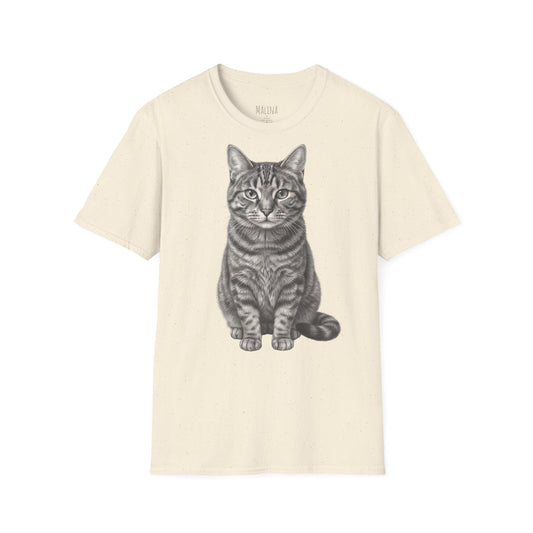 Tabby Cat Pencil Drawn Shirt
