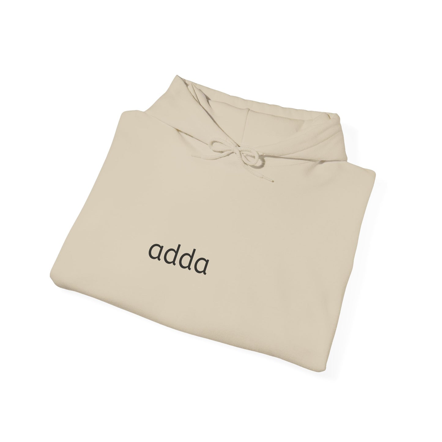 Minimalist "adda" Hoodie – Simple Monogram White Pullover