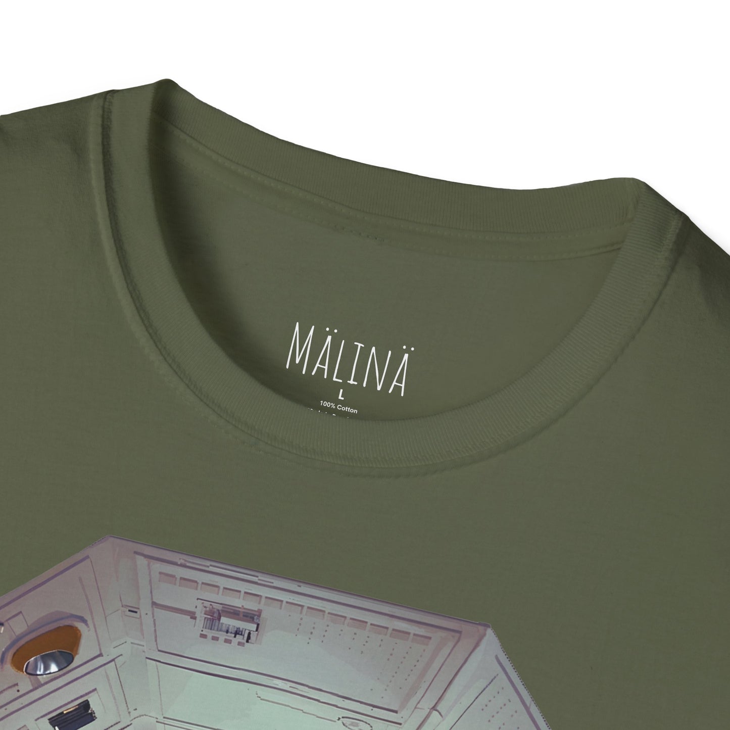 Astronaut in Space Capsule T-Shirt | Retro Space Station Interior