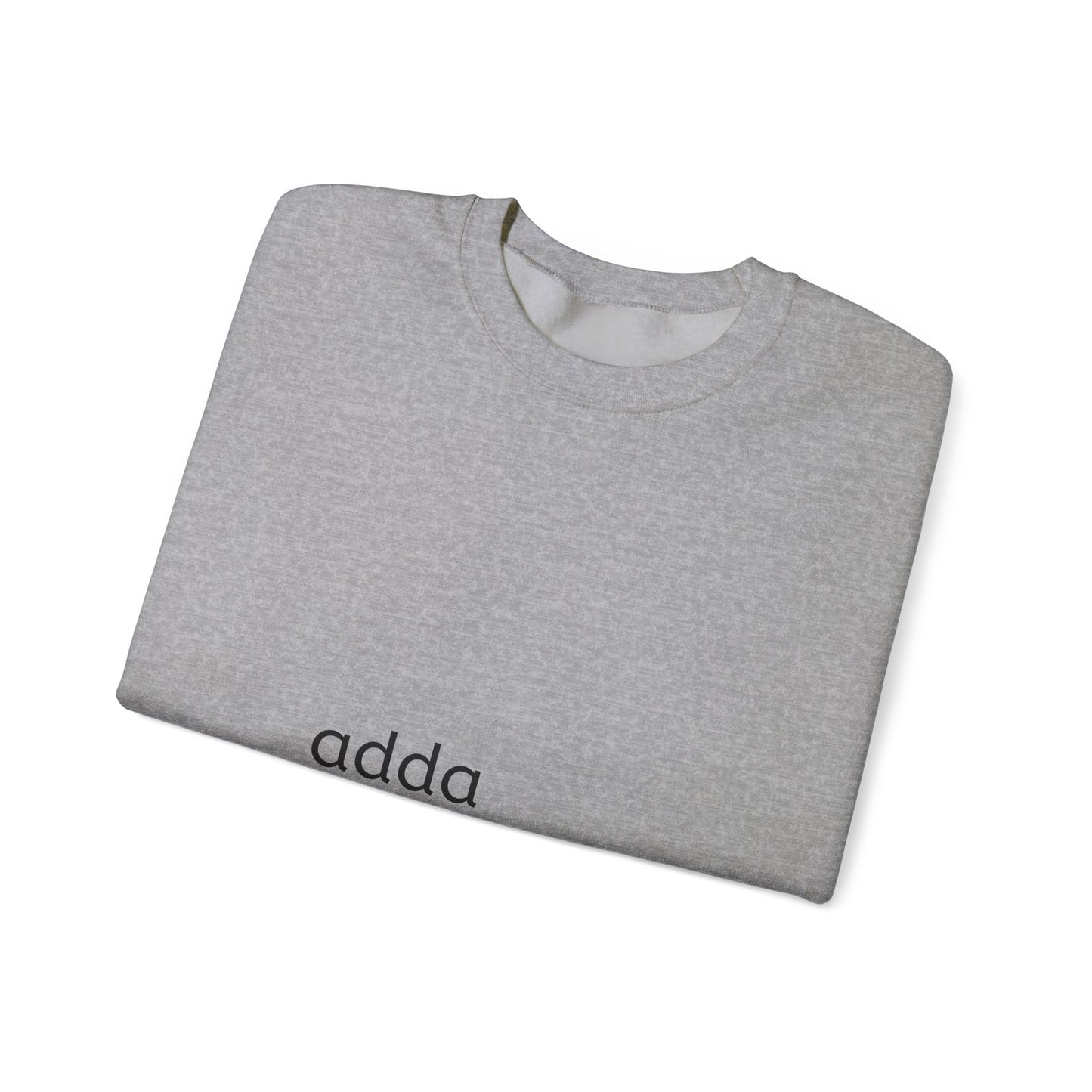 Adda Minimalist Crewneck Sweatshirt — Simple Text Logo Pullover