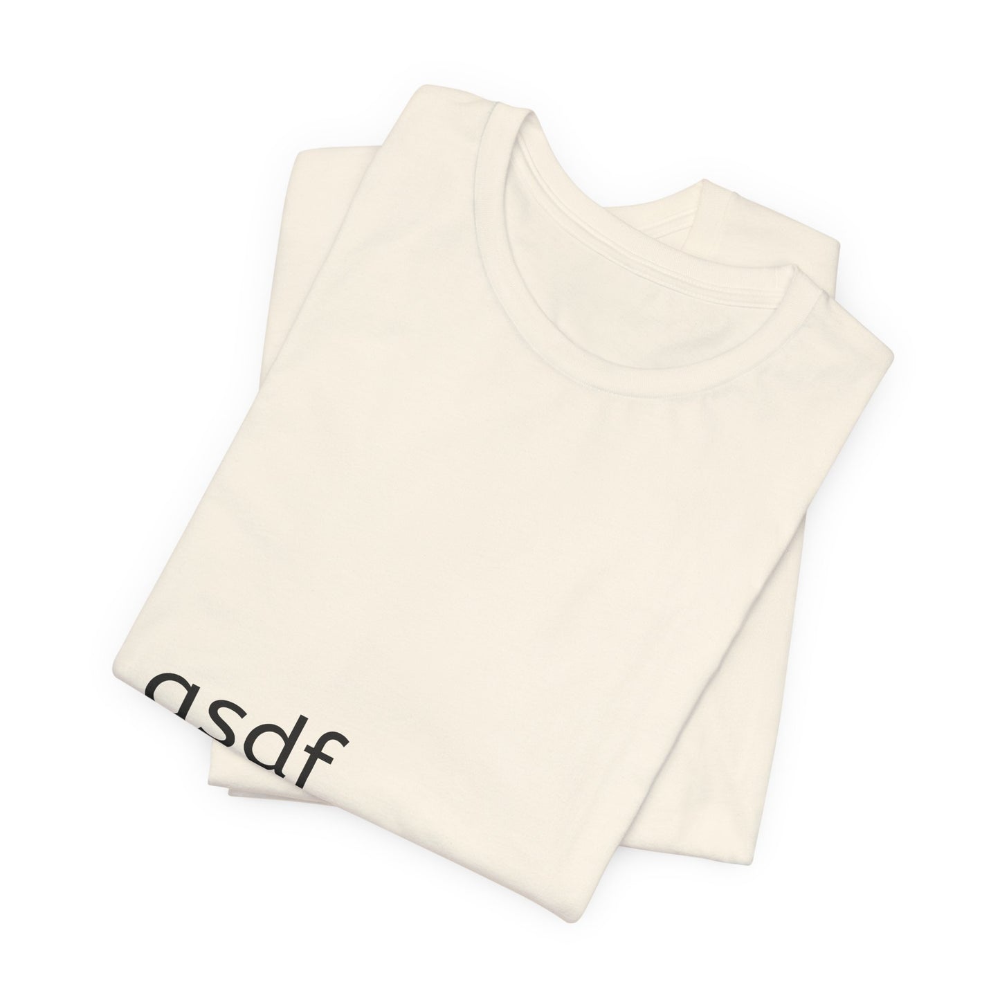 Minimal 'asdf' Tee — Simple Typography White T-Shirt