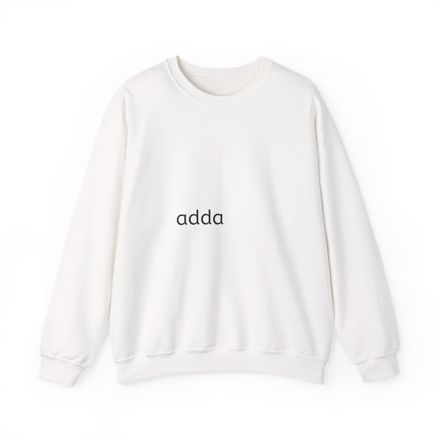 Adda Minimalist Crewneck Sweatshirt — Simple Text Logo Pullover