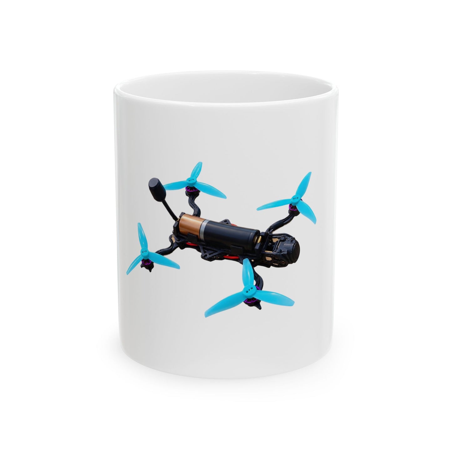 Racing Drone Illustration Mug | Ceramic Coffee Cup