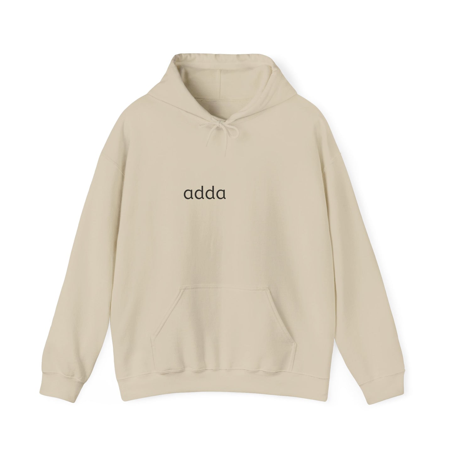Minimalist "adda" Hoodie – Simple Monogram White Pullover