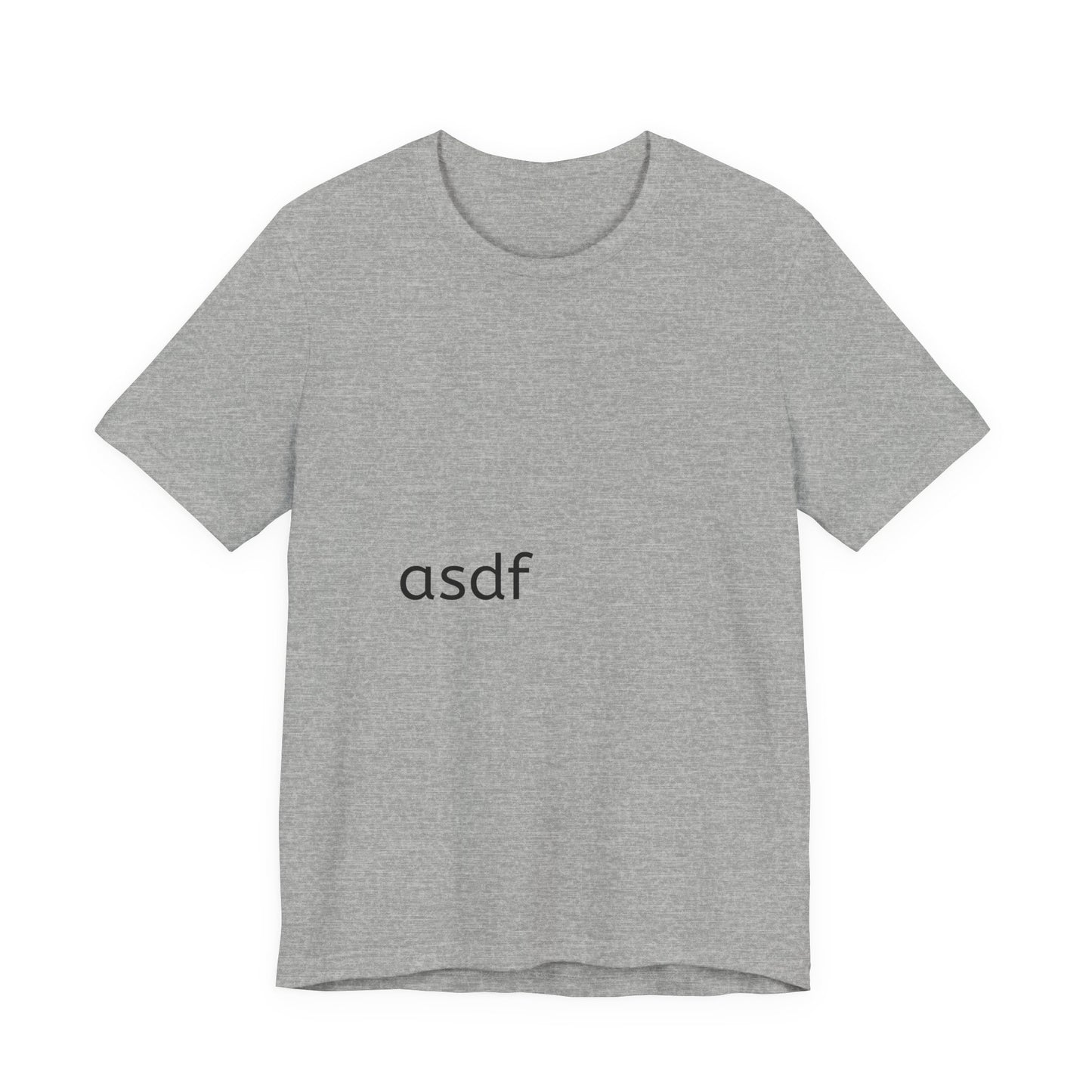 Minimal 'asdf' Tee — Simple Typography White T-Shirt