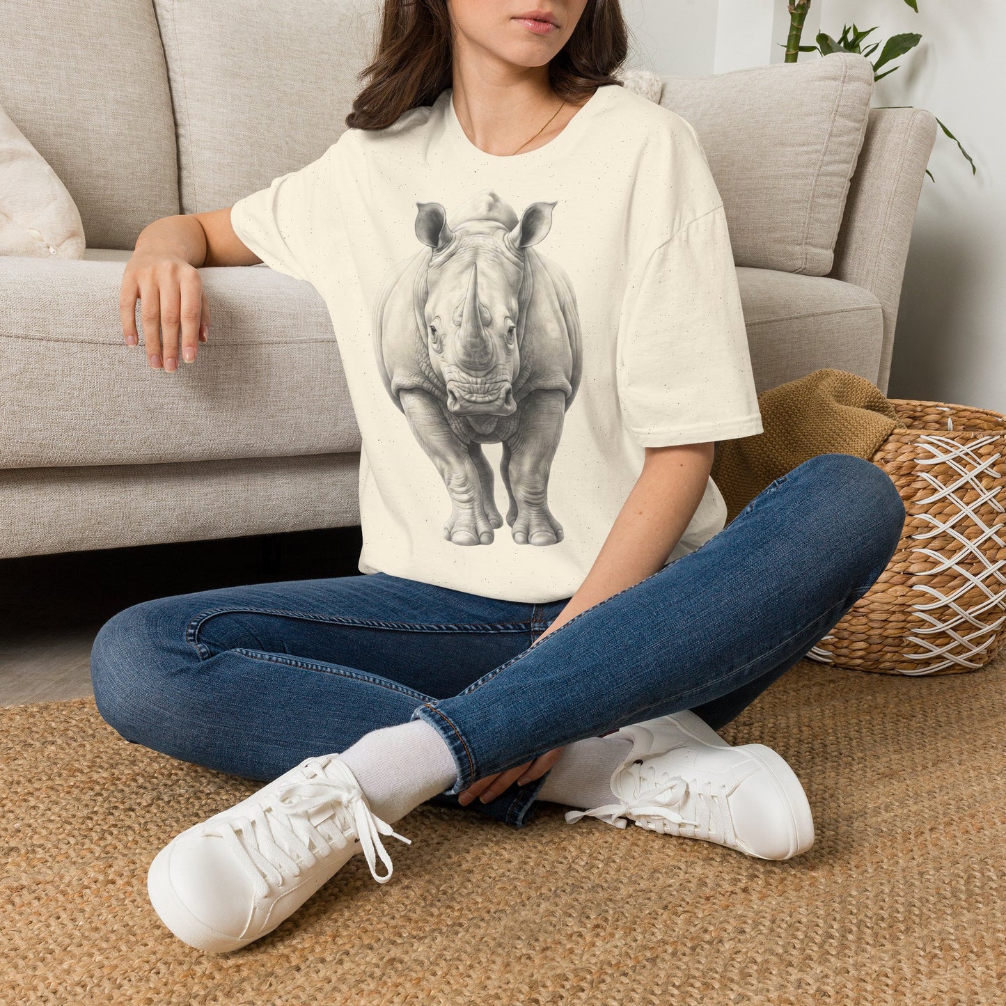 Rhino Pencil Drawn Shirt