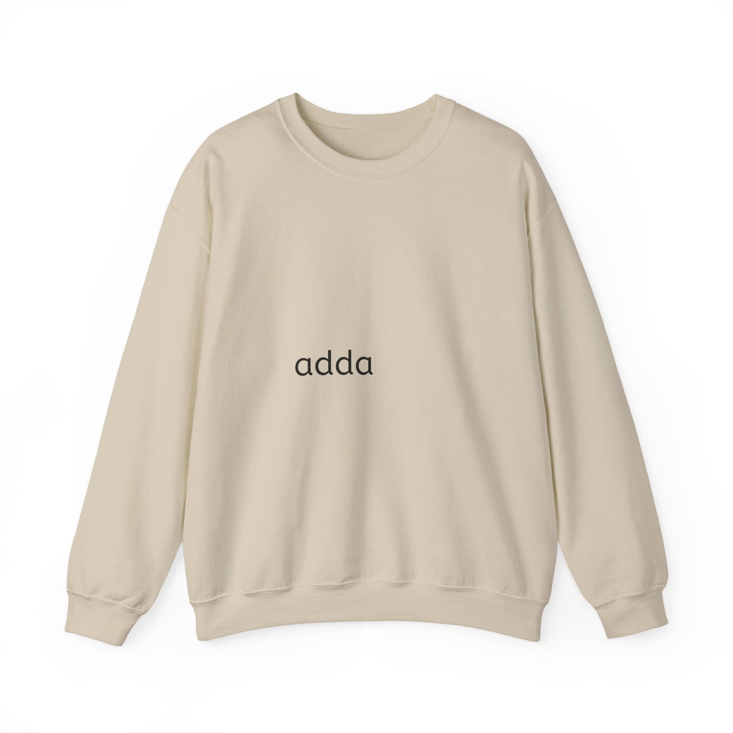 Adda Minimalist Crewneck Sweatshirt — Simple Text Logo Pullover