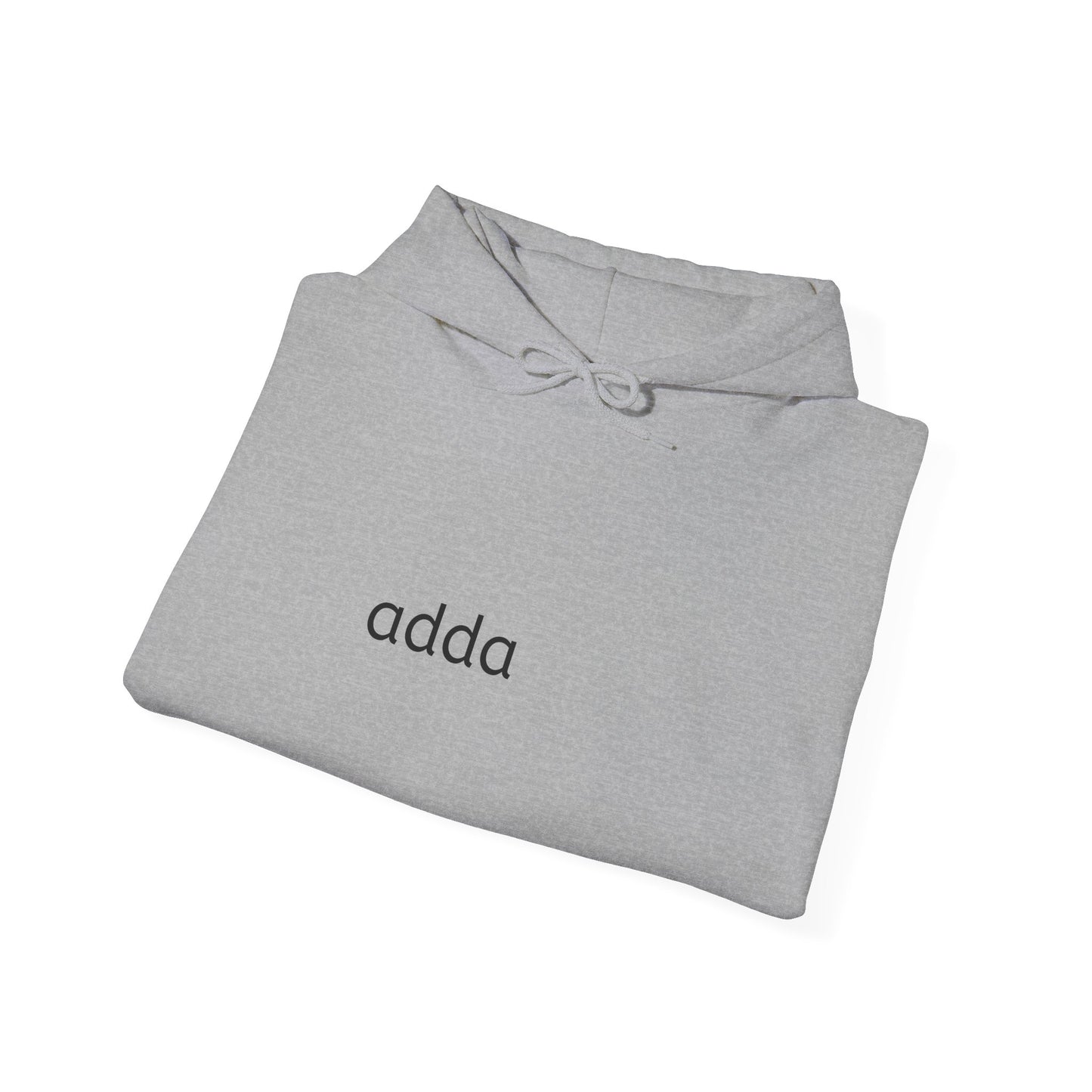 Minimalist "adda" Hoodie – Simple Monogram White Pullover
