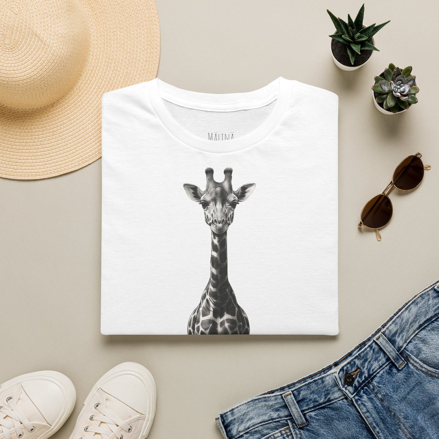 Giraffe Pencil Drawn Shirt