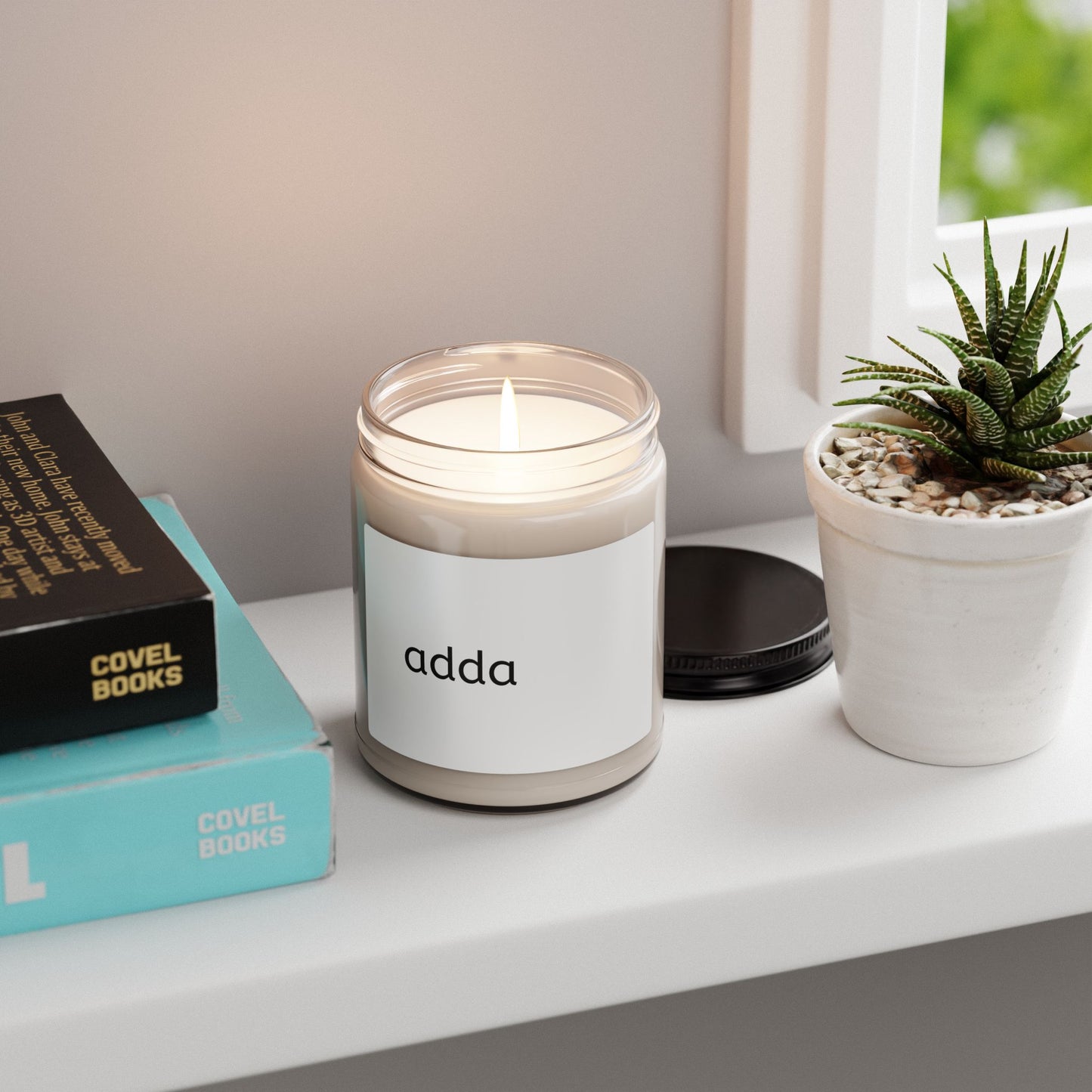 Adda Scented Soy Candle — 9oz Minimalist Jar Candle, Clean Home Fragrance