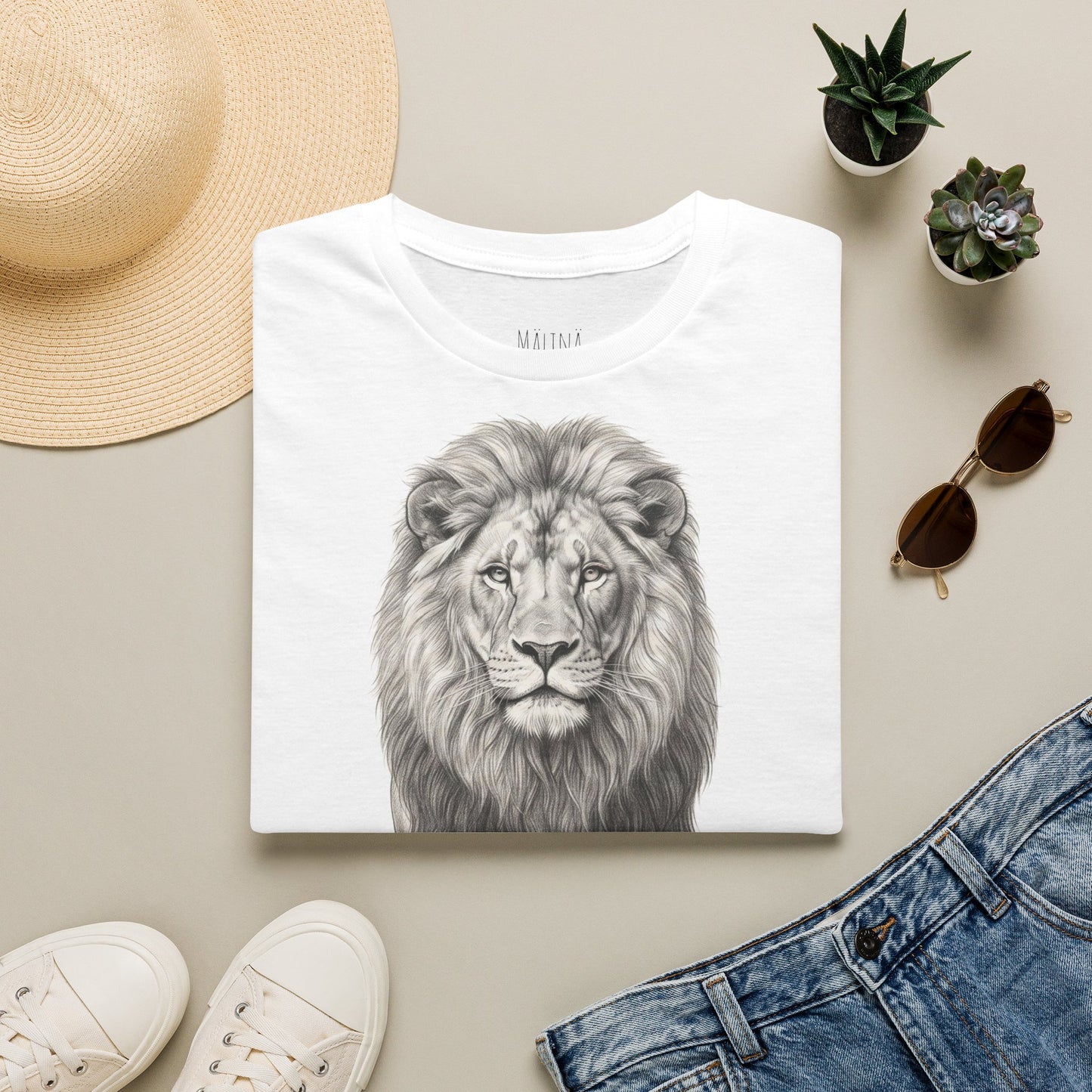 Lion King Of The Jungle Pencil Drawn Shirt